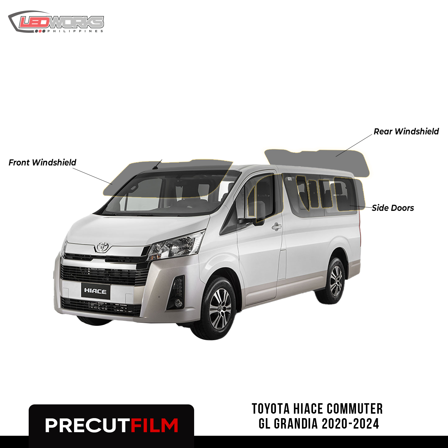 Toyota Hiace Commuter GL Grandia 2020-2024 CoolFilms Pre-Cut Nano-Ceramic Tint