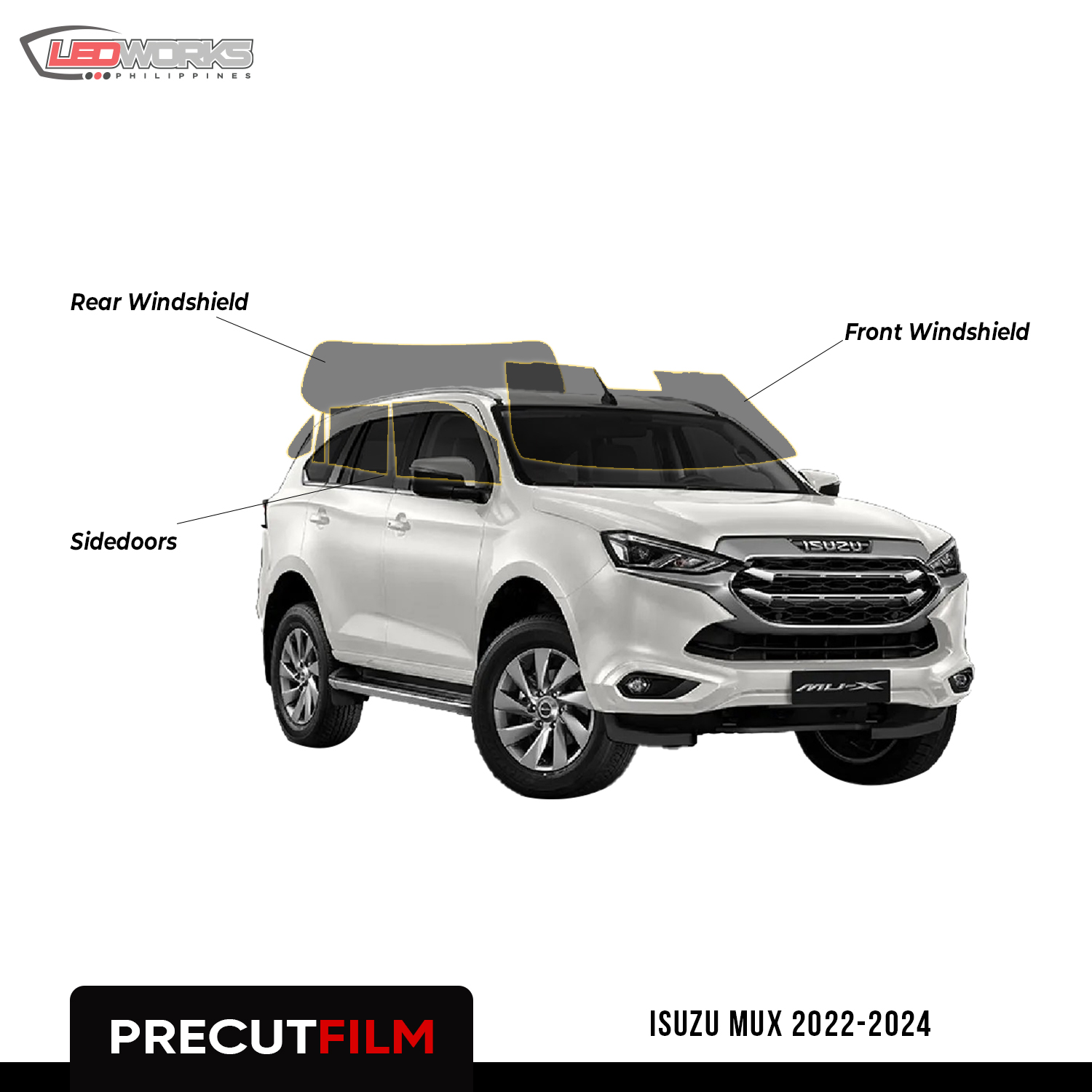 Isuzu MUX 2022-2024 CoolFilms Pre-Cut Nano-Ceramic Tint